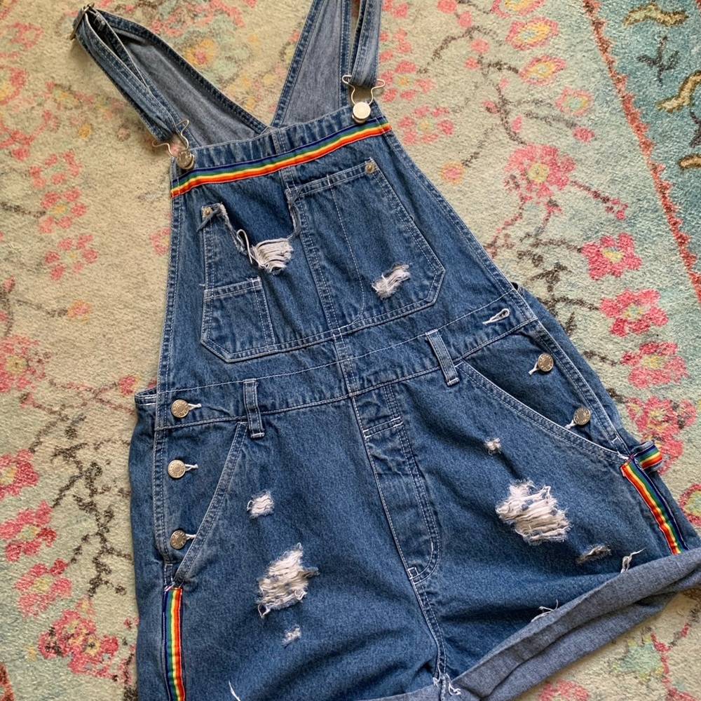 Vintage Rainbow Overalls 🌈